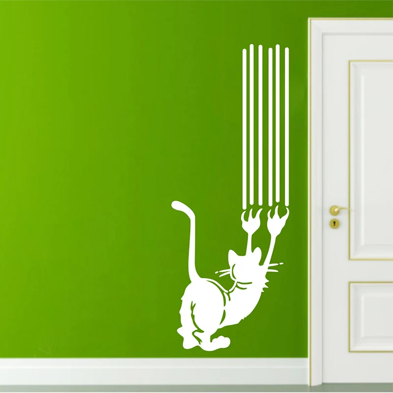Настенный декор JJRUI Виниловая наклейка на стену с изображением милого кота