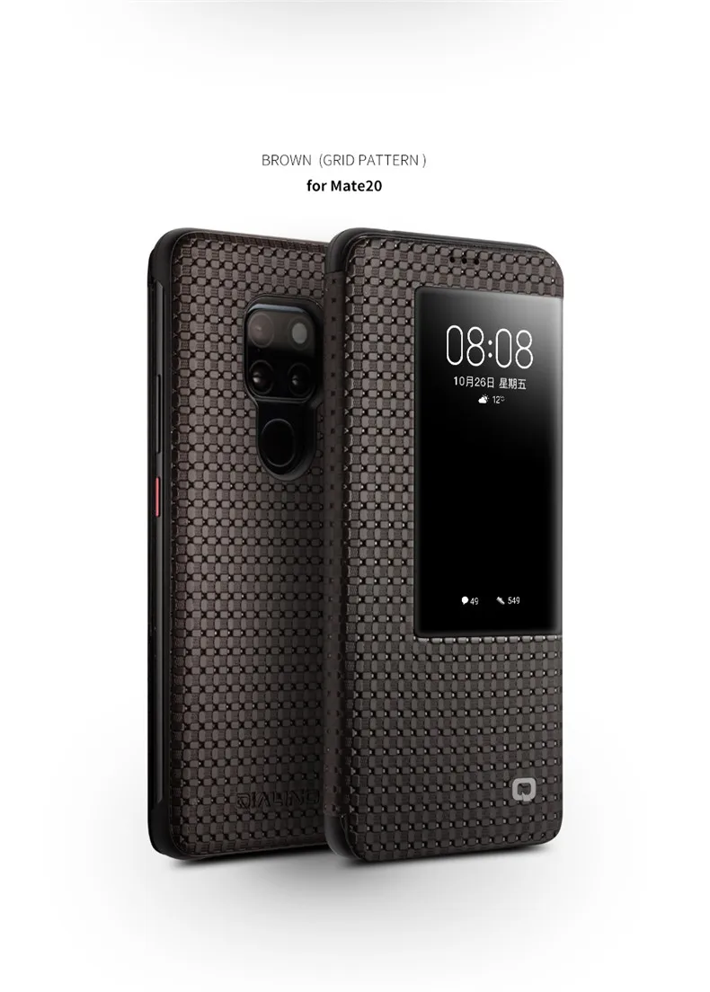 QIALINO Роскошный чехол для телефона из натуральной кожи для huawei mate 20, флип-чехол ручной работы для huawei mate 20 Pro 6,53/6,39 дюймов