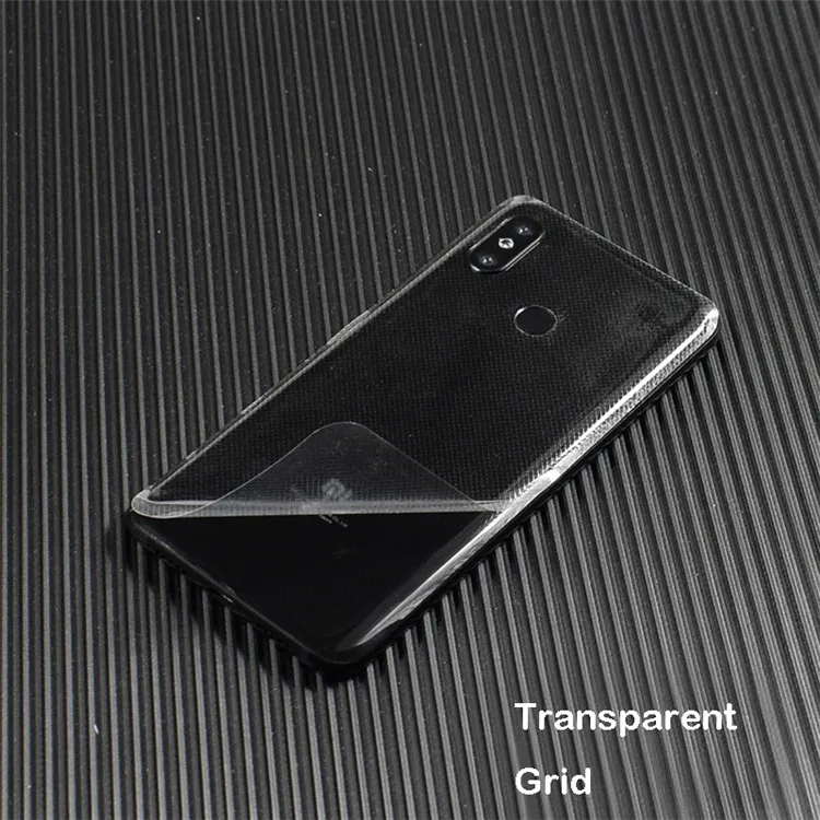 Clear Grid 3D углеродное волокно/кожа/дерево шкуры защитная задняя крышка телефона наклейка для XIAOMI Mi9 MIX3 Mi8 SE Redmi 6 Pro 5 Plus Note 7 - Цвет: Clear Grid