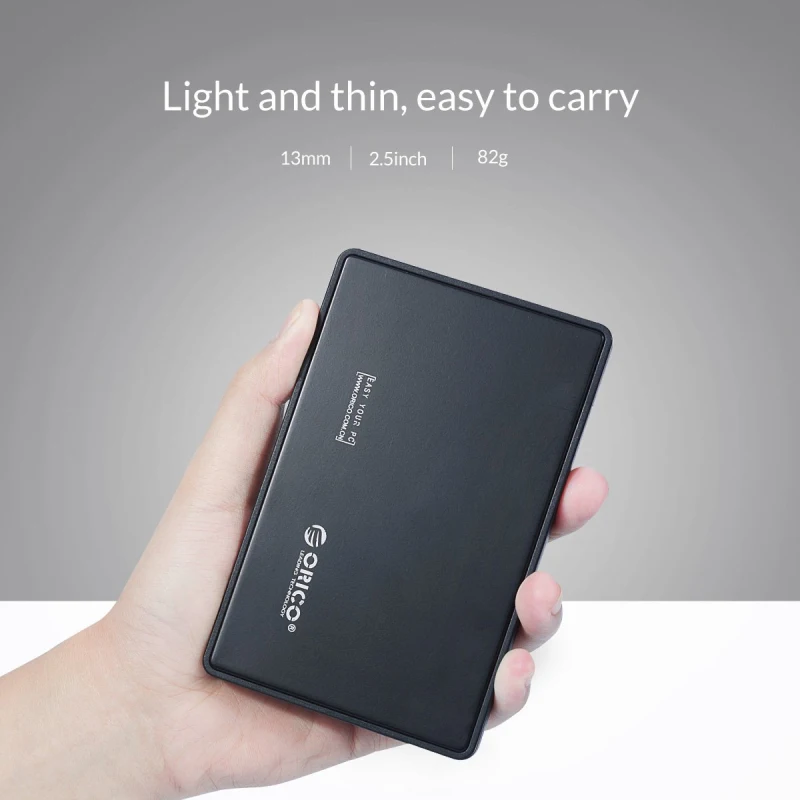 Чехол ORICO без инструментов для жесткого диска 2,5 дюймов USB 3,0 HDD внешний корпус чехол для 9,5 мм 7 мм SATA коробка для жесткого диска 1 ТБ 2 ТБ внешний