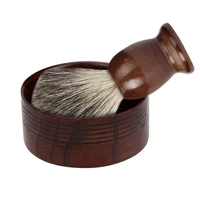 fashion brand badger hair men shaving brush traditional with wood shaving mug cup bowl combination levert dropship n50