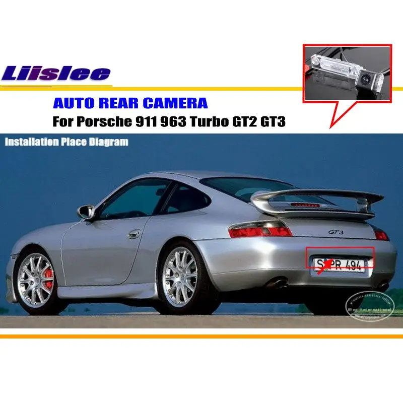 

For Porsche 911 963 Turbo GT2 GT3 Car Reverse Back Up Parking Camera HD CCD RCA NTST PAL License Plate Light CAM