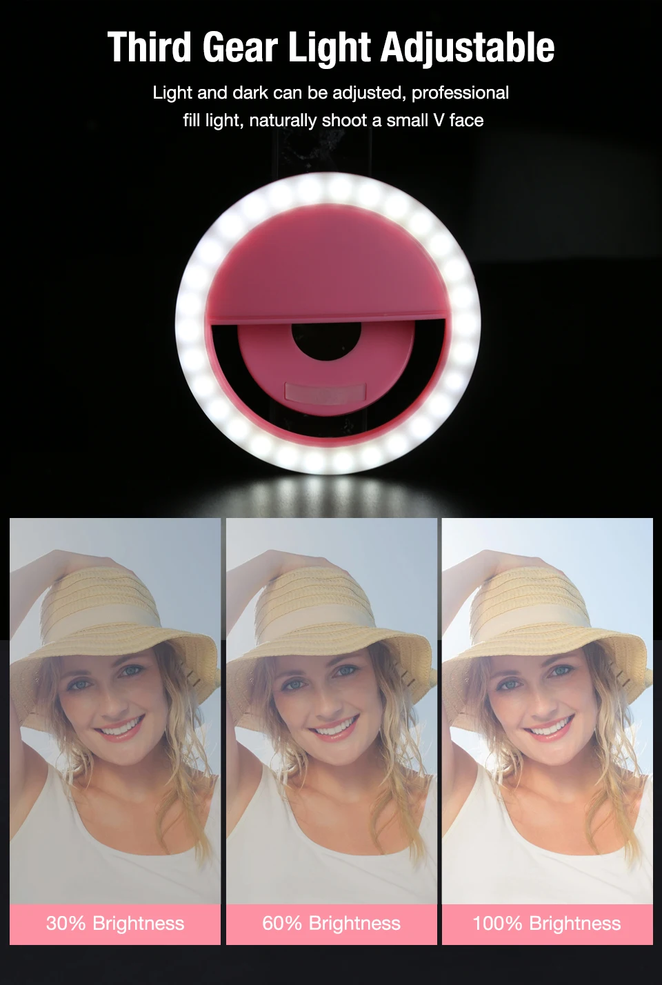 Coolreall LED Selfie Light Portable Mobile Phone Clip Lamp For iPhoneiPhone XR XS Max Samsung s10 note9 Led Ring Selfie Led Ring