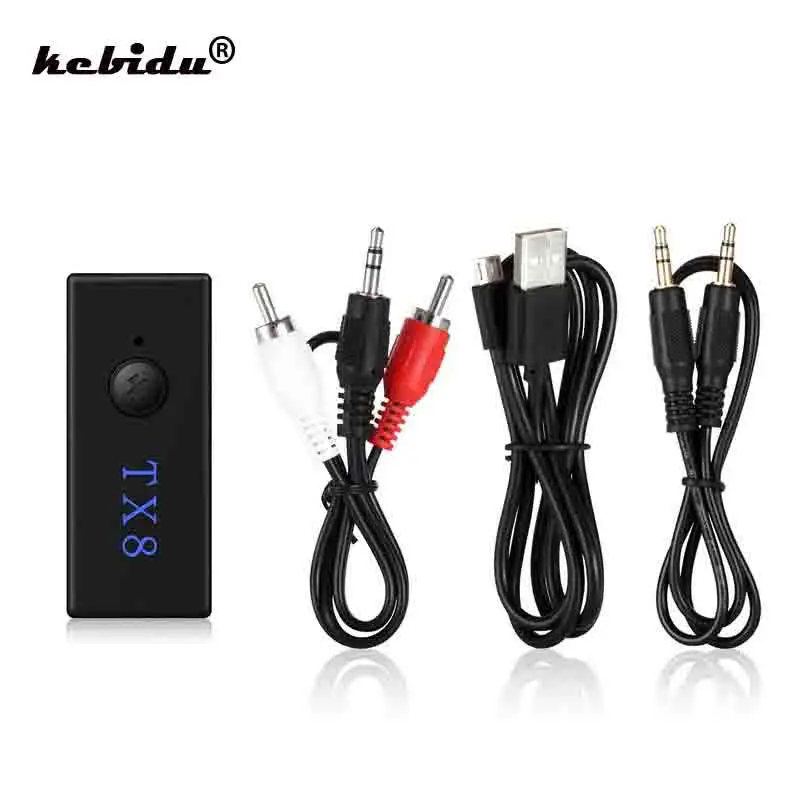 Kebidu беспроводной TX8 Bluetooth 3 0 адаптер передатчика EDR 5 мм аудио приемник для ТВ