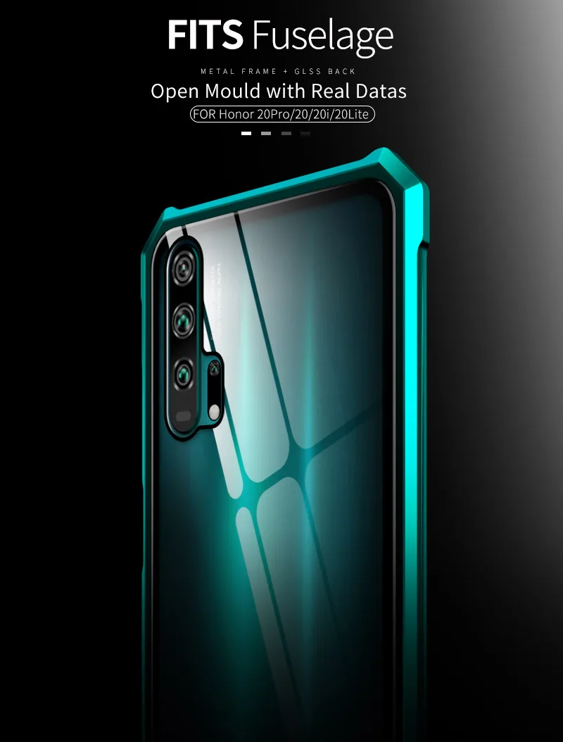 Роскошный Металлический бронированный бампер, чехол для huawei Honor 20 Pro Nova 5 T, чехол, прозрачная задняя крышка для телефона huawei Honor20, чехол etui