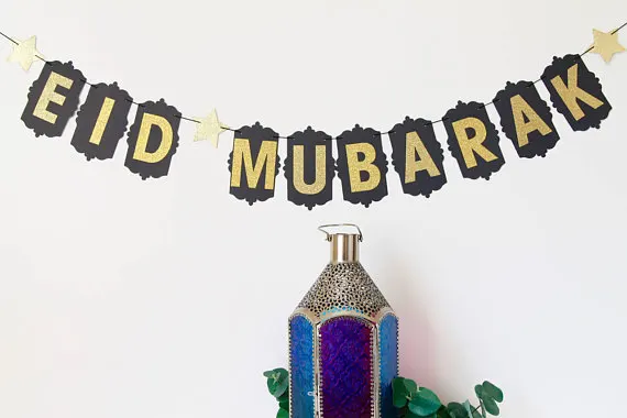 Eid Mubarak баннер с блестками/фото реквизит гирлянда ul Adha Buntings|banner bunting|bunting bannerbunting