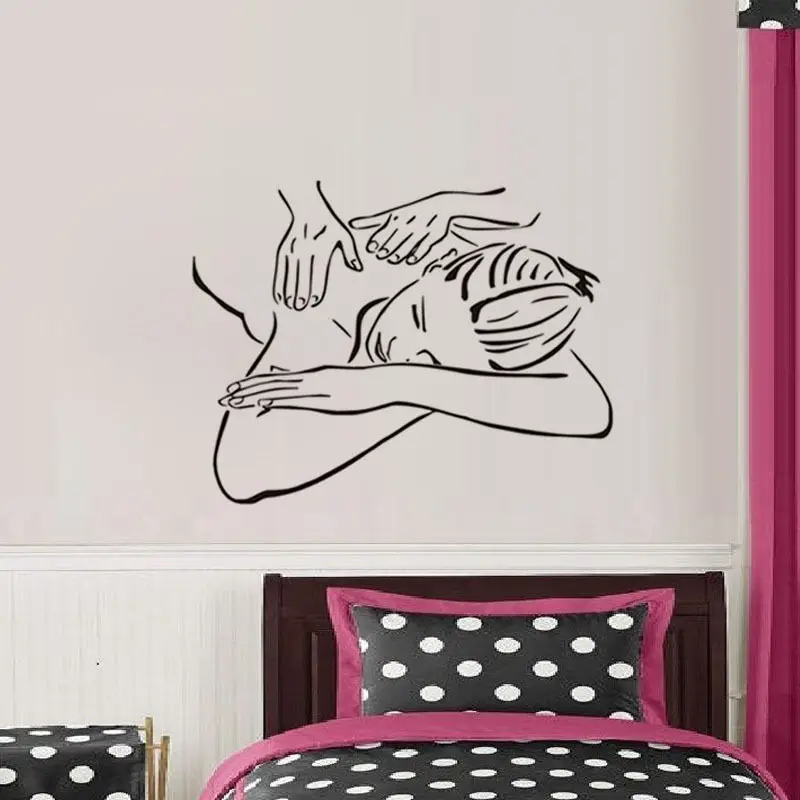 Массажные виниловые наклейки на стену для девочек спа украшение салона красоты