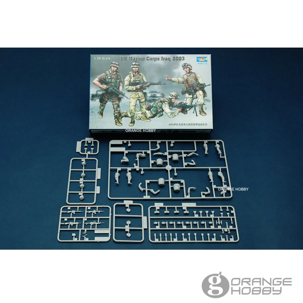 OHS Trumpeter 00407 1/35 конструктор морской пехоты США Ирак 2003 миниатюрная сборка военные