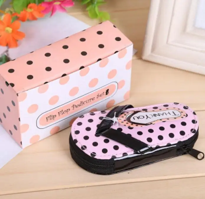 

Wedding Nail Clipper souvenirs favor flip-flop manicure pedicure set bridal shower favor gifts for guest 100set/lot SN834
