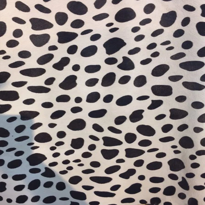 

Agenuineon 50 Square Feet Genuine Horse Hair Leather Polka Dots Print Fabric Piece for Handbag/Shoes/Purse Free Shipping
