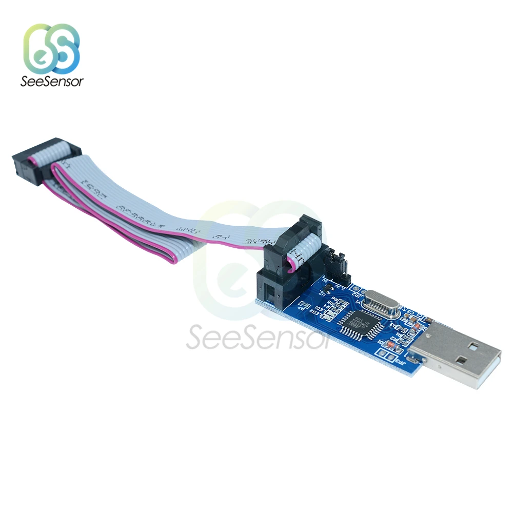 Программатор USBASP USBISP AVR USB ISP ASP ATMEGA8 ATMEGA128 с поддержкой Win7 64K и 10 контактным