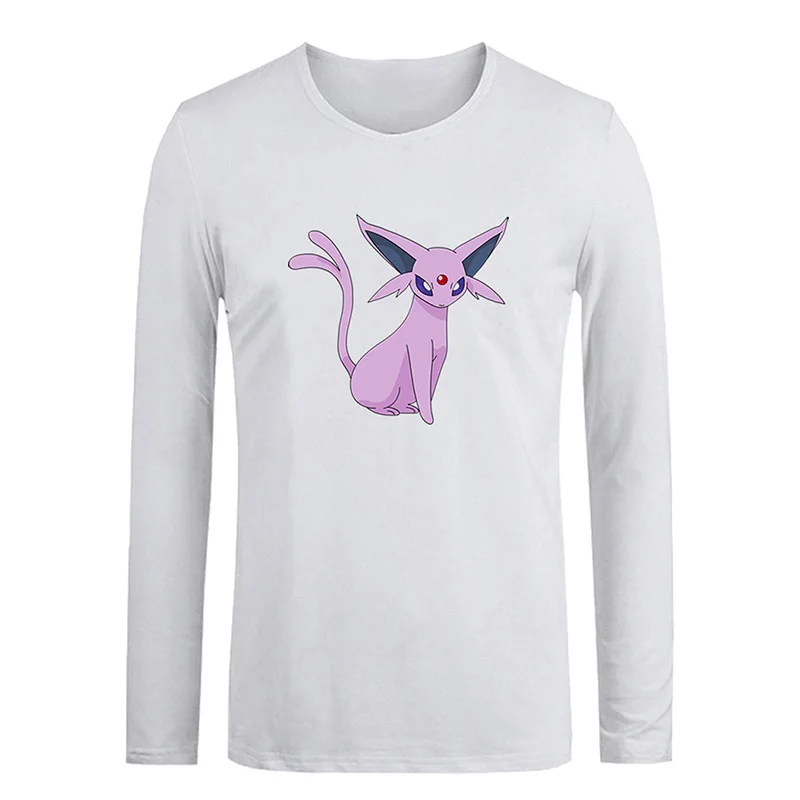 Мужская футболка с принтом Pokemon Espeon Glaceon Jolteon Leafeon хлопковая длинными рукавами |
