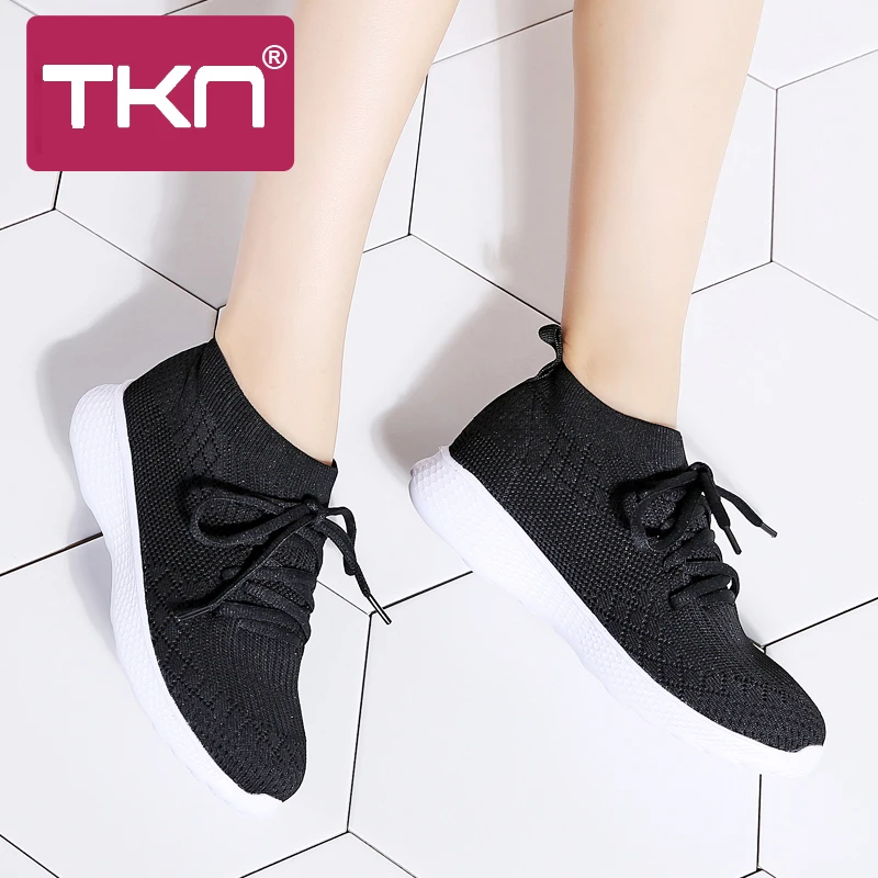 Женские кроссовки на плоской подошве TKN повседневные из дышащей сетки tenis feminino 2988