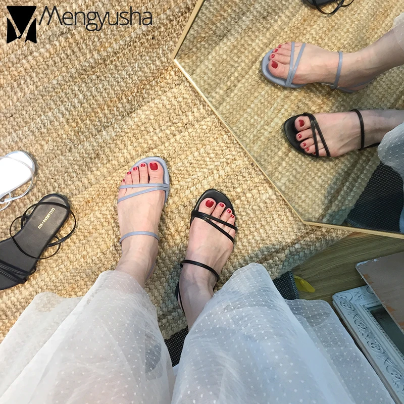 Пляжные туфли для отдыха женские сандалии на плоской подошве летние slingback вырез