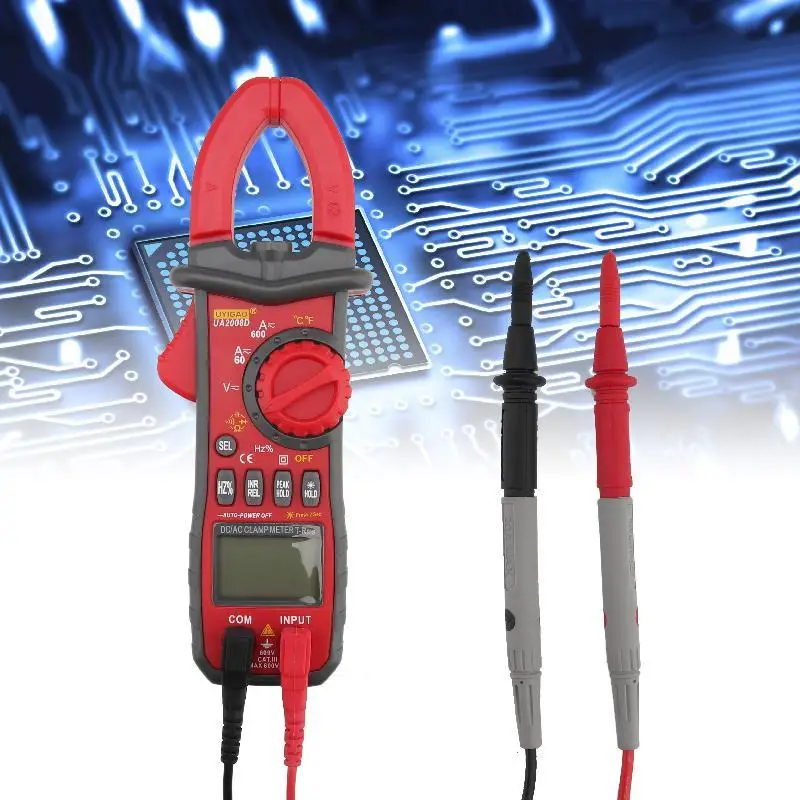 UA2008D ручной двойной открытый цифровой мультиметр с зажимом переменного тока DC
