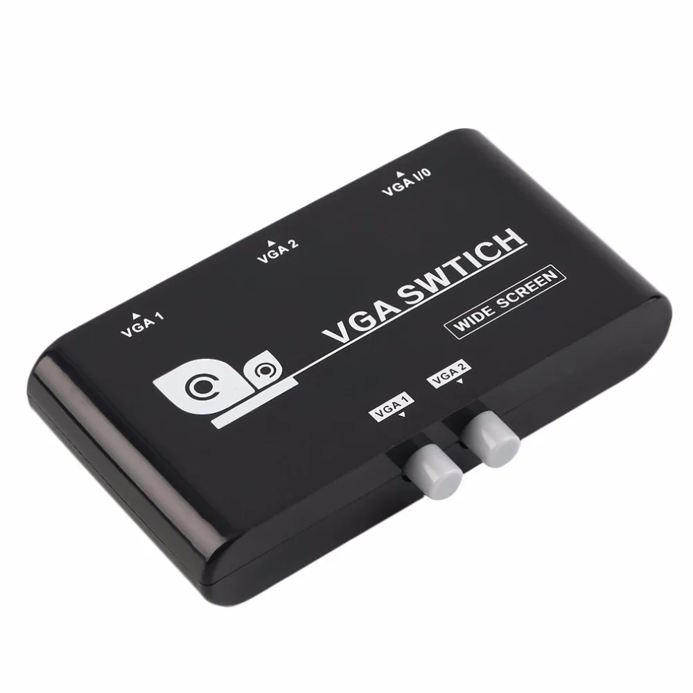 Мини-переключатель KEBETEME с 2 портами VGA несколько входов ручной переключатель для