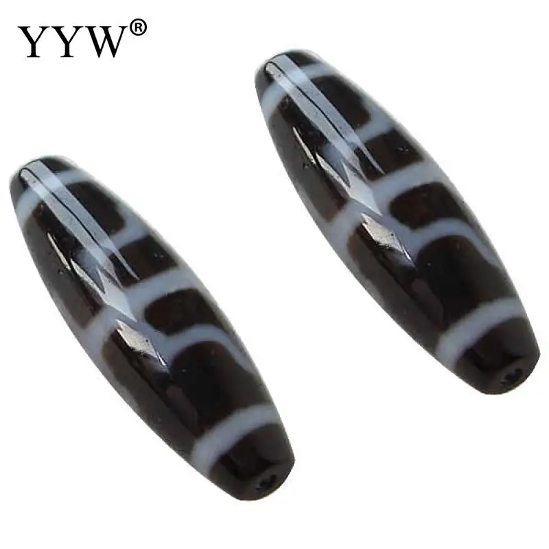 

Grade AAA Two Tone Tibetan Jewelry Beads Natural Tibetan Agates Dzi Beads Oval Approx 2mm Natural Stone Charm Beads DIY Necklace