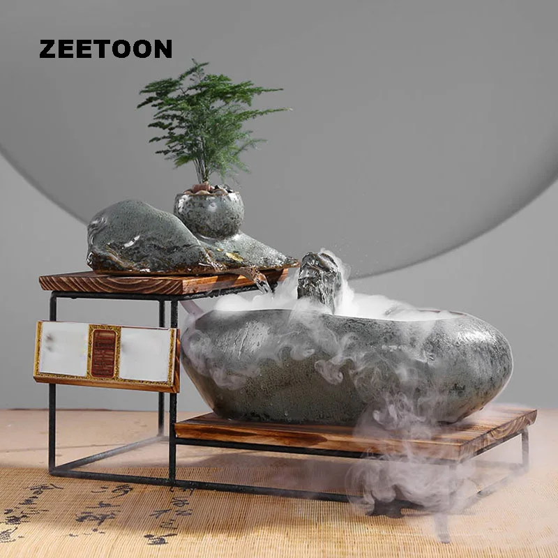 Водяной фонтан Zen с хрустальным шариком Lucky Feng Shui винтажный домашний декор