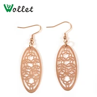 wollet jewelry titanium earring jackets for women rose gold color classical vintage ethnic
