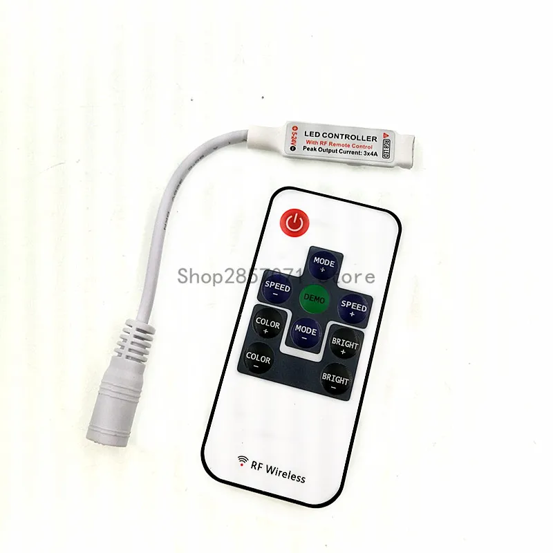 1pcs/lot DC 5V-24V 12A 17key mini RF wireless led RGB remote Controller with 4pin female for LED Strip Lights | Лампы и освещение
