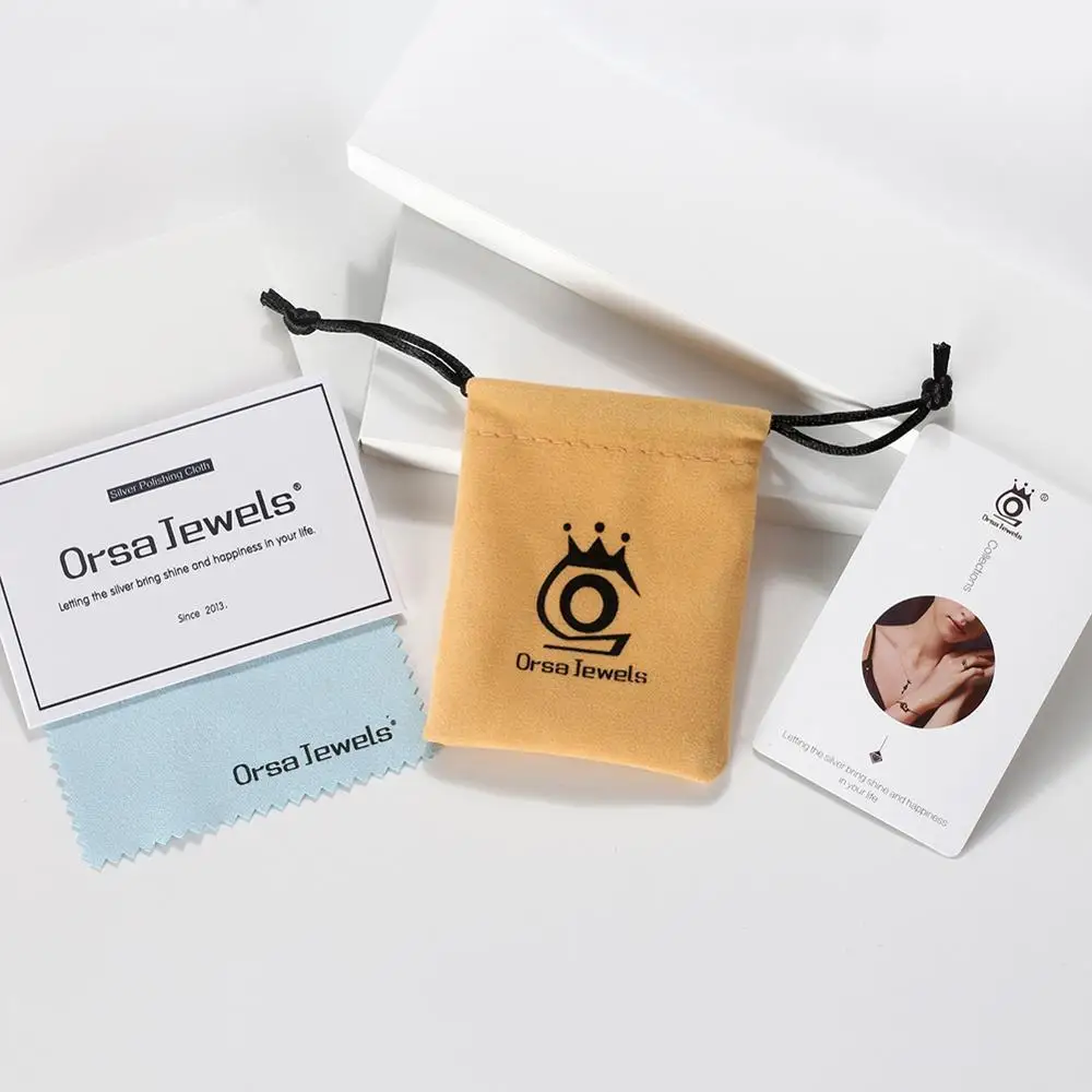 ORSA JEWELS Роскошные серьги с сверкающий камень Pure 925 Серебряные серьги-гвоздики
