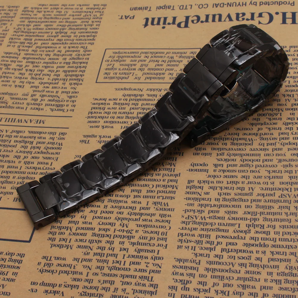 Ремешок керамический для наручных часов 22 мм с пряжкой бабочкой|bracelet watchbands|ceramic