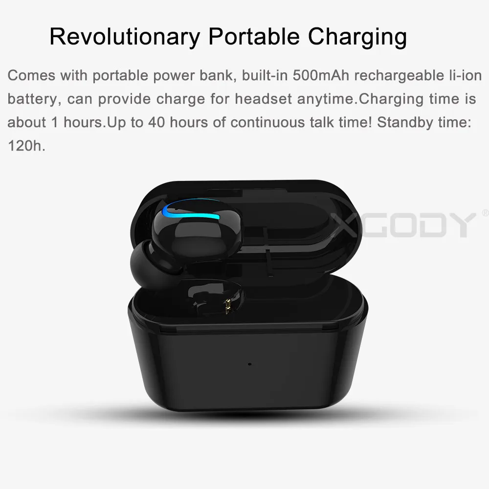 XGODY Q26 мини портативные bluetooth наушники 4 2 шумоподавление беспроводные капельки