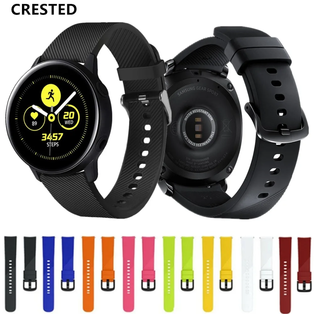 Ремешок Amazfit bip для Samsung Galaxy watch active спортивный браслет Gear 2/42 мм 20 мм|gear straps|watch bandsmart