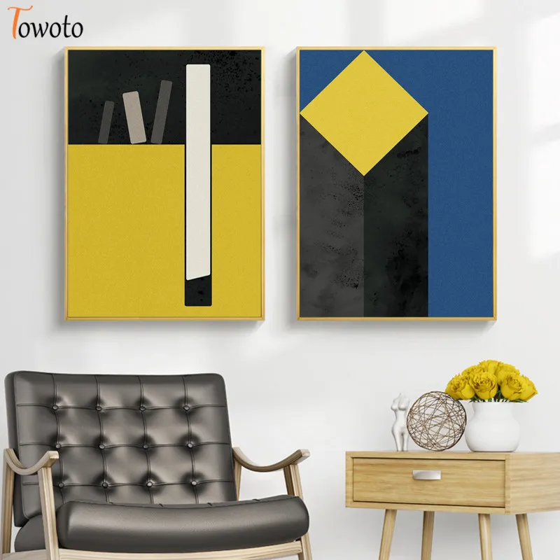 Современное художественное оформление на стену геометрический абстрактный