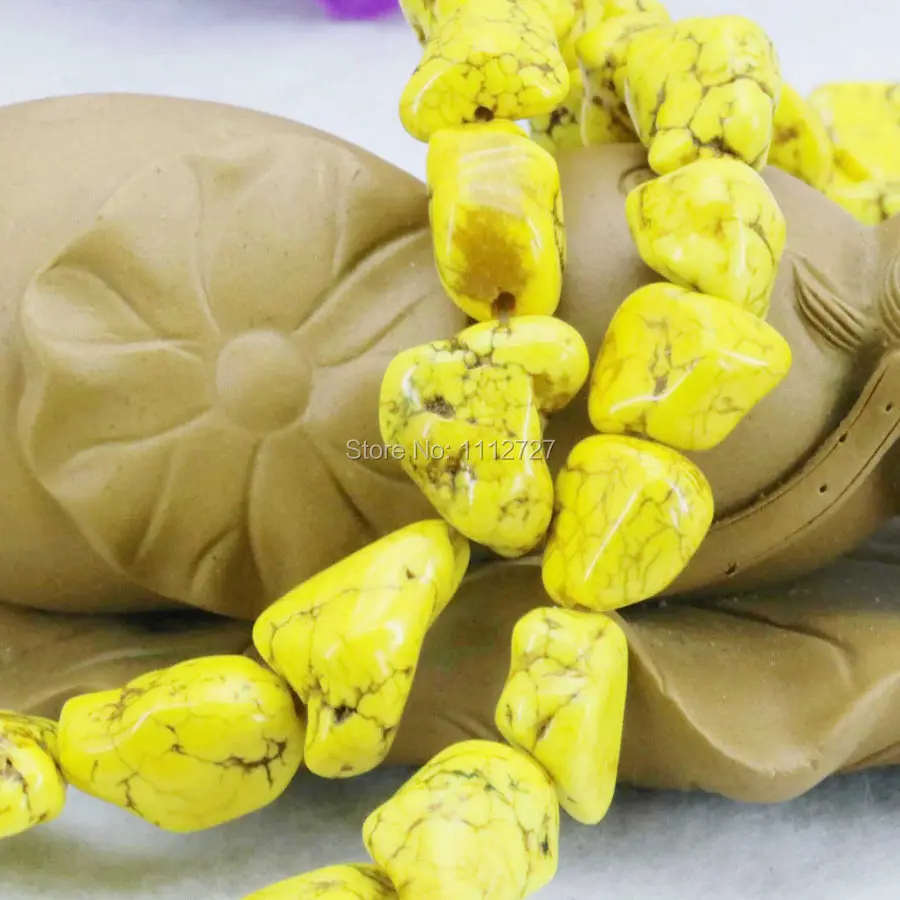 

10-14 мм аксессуары для поделок нерегулярные желтая Турция Howlite свободные бусы из халцедона камень DIY Howlite 15 дюймов Изготовление ювелирных изд...