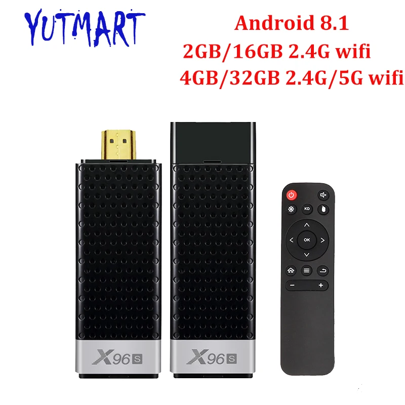 X96S Мини ПК 2G 16G Android 8 1 TV Box Amlogic S905Y2 DDR4 4 Гб RAM 32 ГБ ROM Stick 5G WiFi BT 2 4K HD Smart Media