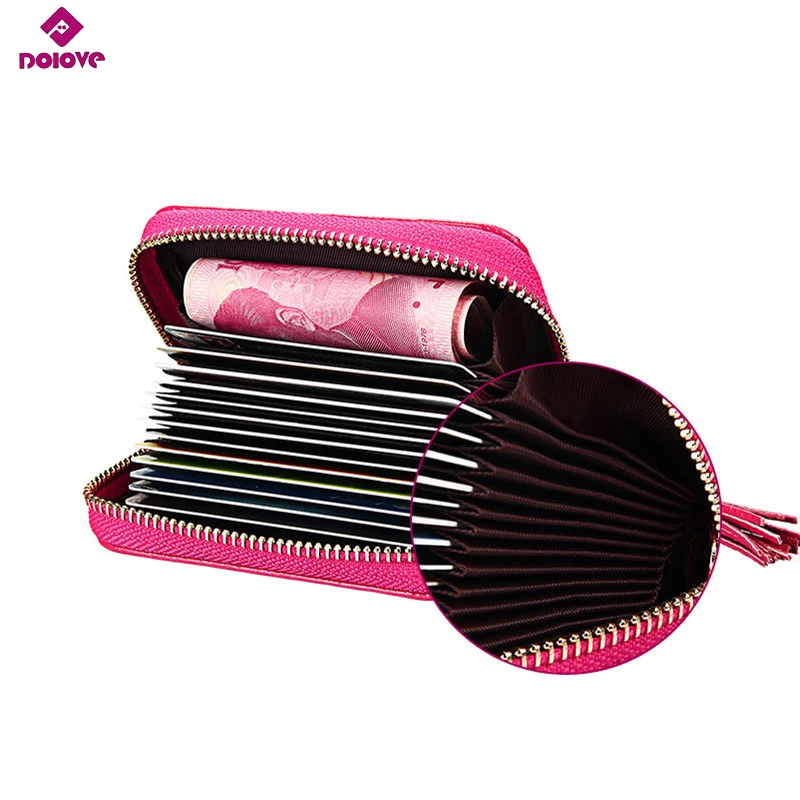 DOLOVE дизайнерский брендовый женский держатель для кредитных карт из натуральной