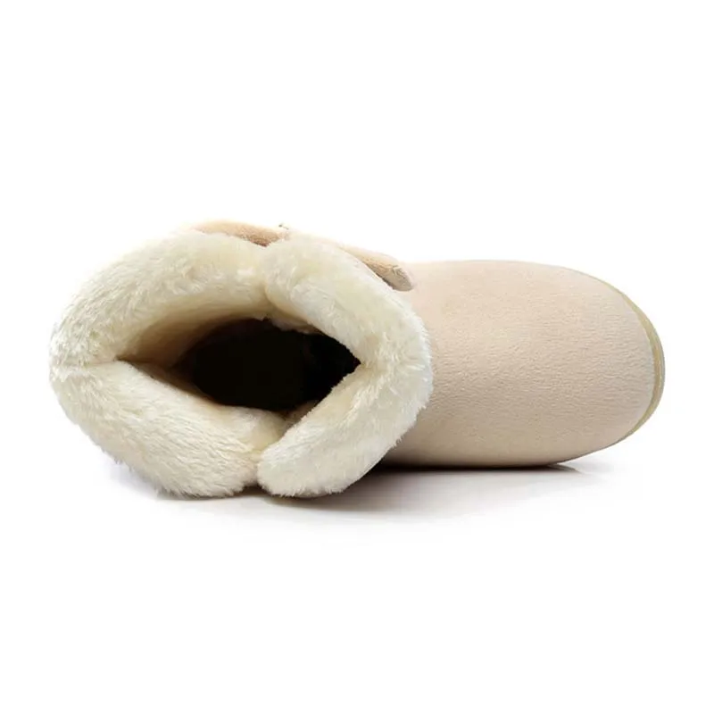 Новинка Теплые ботильоны с мехом внутри Модные женские зимние ботинки на плоской