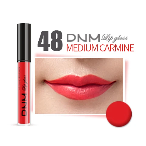 48 MEDIUM CARMINE DNM сверкающий блеск для губ, помада, оттенок, увлажняющий блеск, макияж, жидкий блеск для губ, помада, макияж, 52 цвета, блестящая краска, брендовая косметика - Цвет: 48 MEDIUM CARMINE