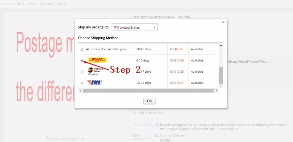 Доставка по epack/DHL/EMS плата|fee|epack |
