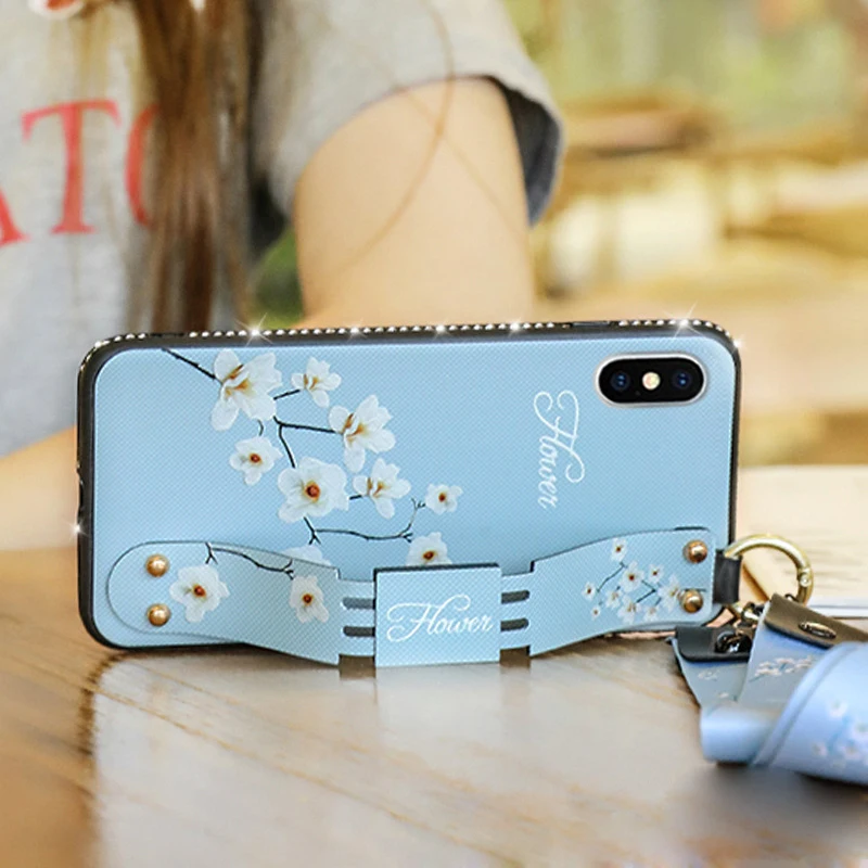 Lanyard Diamond Case for Huawei P10 P20 Lite Mate 20 Nova 2i 4 3E Y6 II Y5 2018 Y7 Prime Y9 2019 honor Play 8C 6C pro 5A Cover |