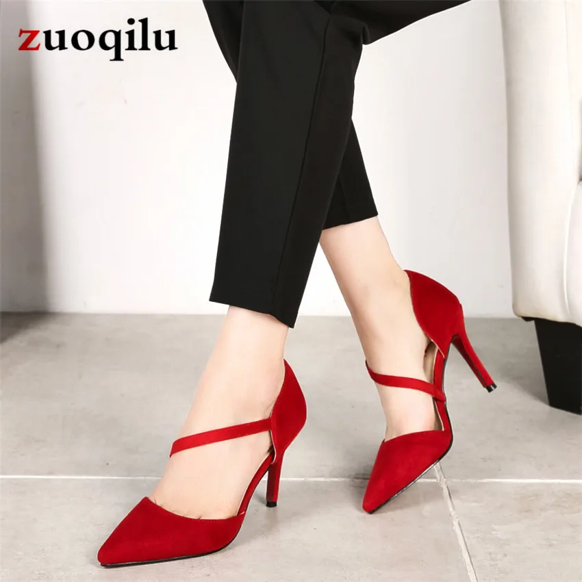 Женские свадебные туфли-лодочки Scarpe Donna Tacco красные туфли на высоком каблуке 2019 |