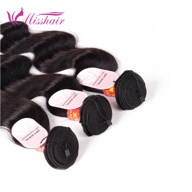 Перуанский волос с завершением Девственный волос 4 пакета и сделки Красота навсегда Подвижная волна.