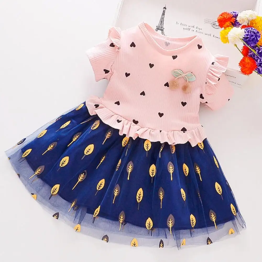 Летнее милое платье для маленьких девочек костюм принцессы феи цветов детей