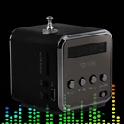 Портативный радио-динамик TD-V26 с ЖК-дисплеем, поддержка Micro SDTF, MP3, музыкальный плеер, цифровой FM, совместимый с ноутбуком