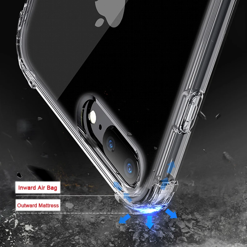 CAPSSICUM прочный армированный чехол для телефона мягкий прозрачный iPhone X XR XS Max 6 6s 7 8