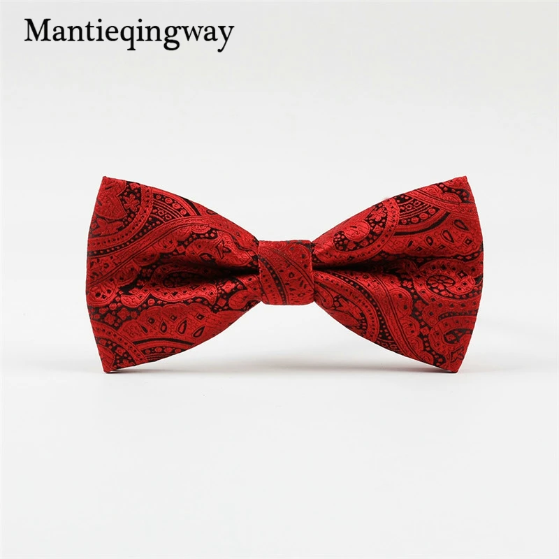 Mantieqingway Рождественская елка и снег галстук-бабочка мода полиэстер бабочка для