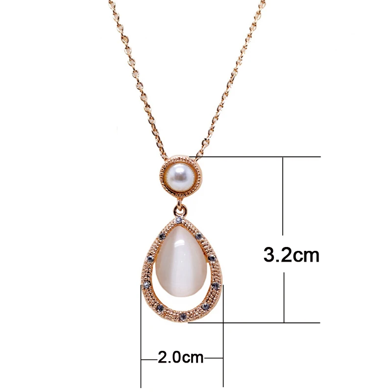 Ociki розовое золото цвет имитация жемчуга Опал Кристалл ожерелье Чокеры Винтаж