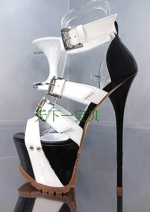 Пикантные женские туфли на каблуке 16 см Scarpe лодочки с открытым носком высокой