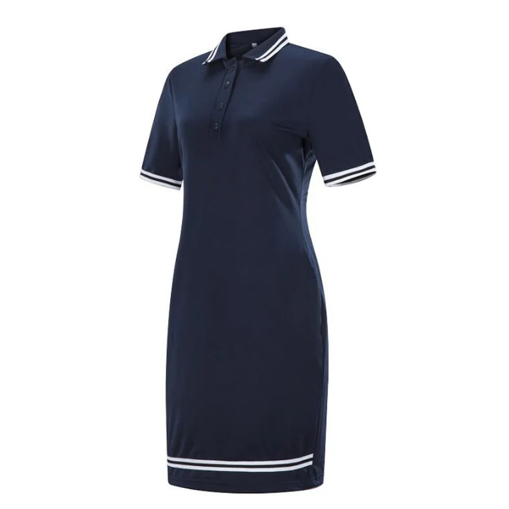 Плюс размер женское Повседневное платье модное с коротким рукавом отложной