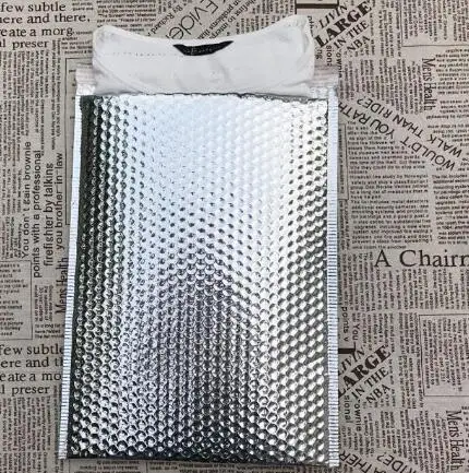 20 шт./лот серебряный конверт из фольги пузырчатая почтовая сумка почтовые пакеты