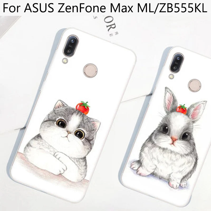 2 шт. чехол для ASUS ZenFone Max ML милые Мультяшные мягкие чехлы телефонов ZB555KL задняя
