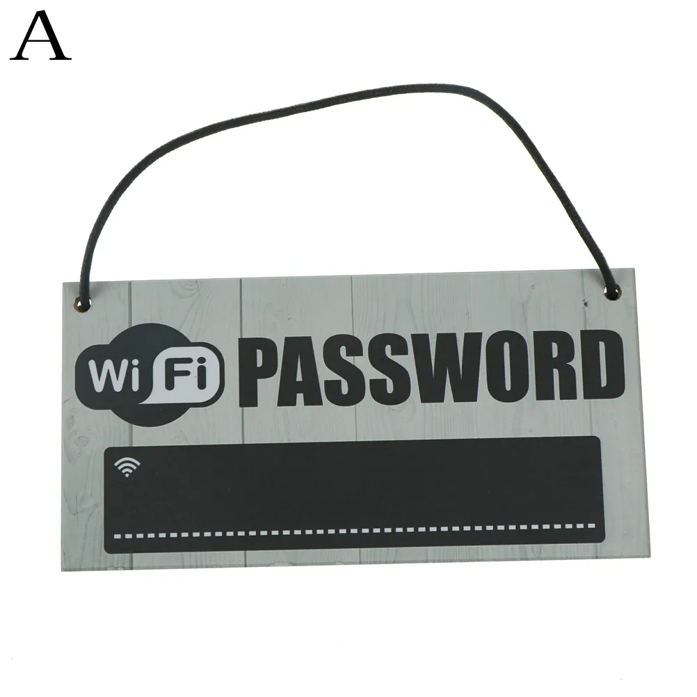 1 шт. деревянный WiFi знак паролем подвесная доска креативный дом кофе бар декор для
