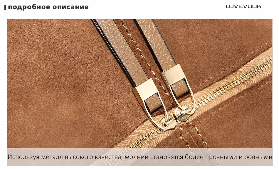 Женский кожаный рюкзак LOVEVOOK, многофункциональная школьный портфель большого объёма для девочек подростков, дамская сумка через плечо из натуральной кожи и замши, повседневная наплечная сумка для путешествия