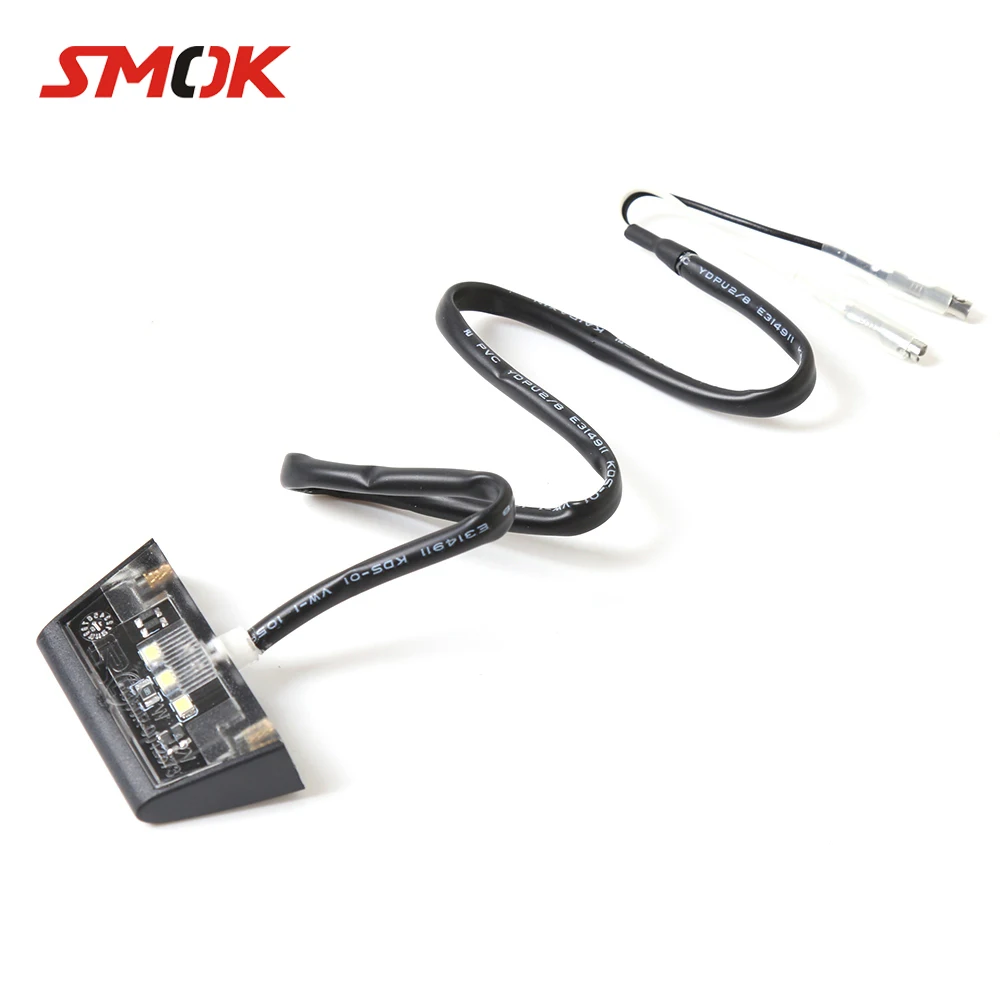 

SMOK Motorcycle License Plate Holder LED Light For Benelli TNT 125 TRK 502 Honda NC750X CBR650F Suzuki GS 500 Ducati Scrambler